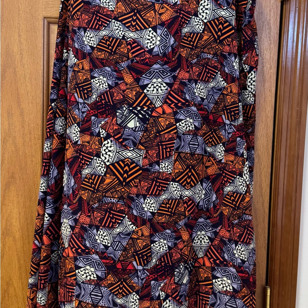 LuLaRoe Joy Long Cardigan Geometric Cape Cover Up Major Unicorn size Medium